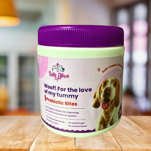 Probiotic supplement for dogs from Tails Alive